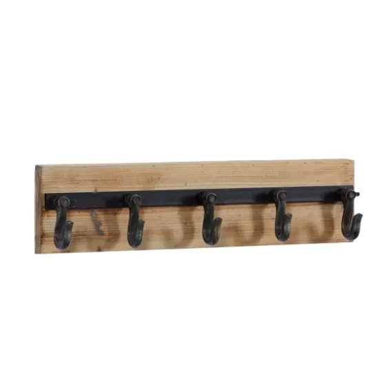 Warm Brown Industrial Iron Wall Hooks-Kirkland's Home Online