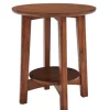 Warm Chestnut Wood Round Accent Table-Kirkland's Home Best Sale