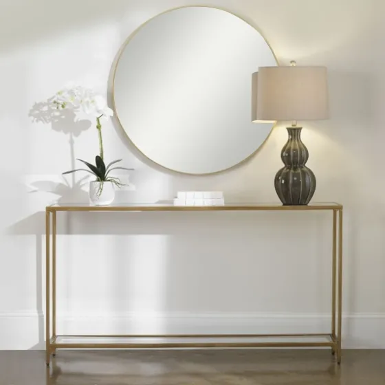 Warm En Mirrored Top Console Table-Kirkland's Home Sale