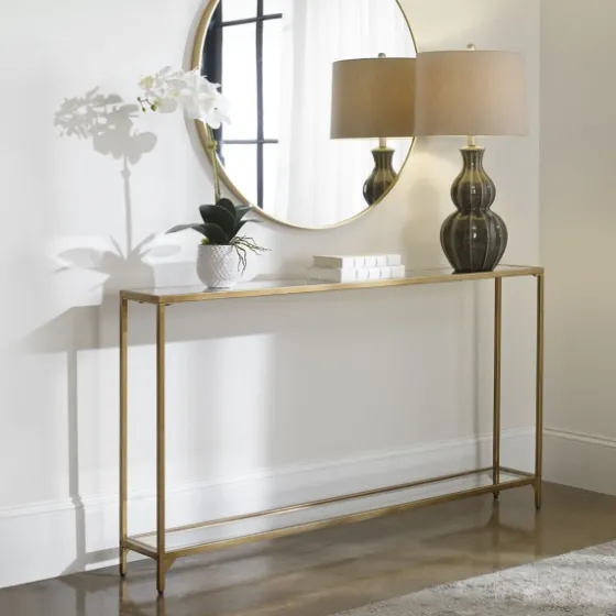 Warm En Mirrored Top Console Table-Kirkland's Home Sale
