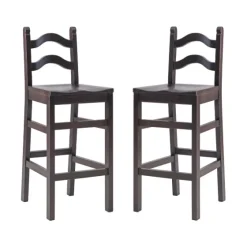 Warm Ladder Back Bar Stools, Set Of 2-Kirkland's Home Fashion