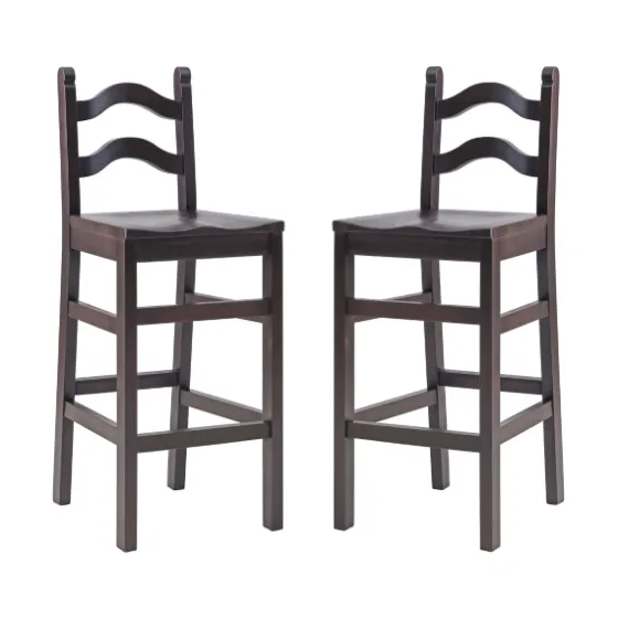 Warm Ladder Back Bar Stools, Set Of 2-Kirkland's Home Fashion