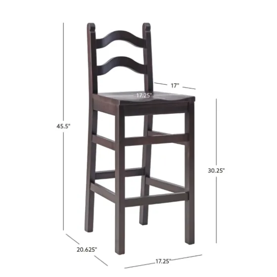 Warm Ladder Back Bar Stools, Set Of 2-Kirkland's Home Fashion