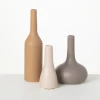 Warm Matte Ceramic Bud Vases, Set Of 3-Kirkland's Home Cheap