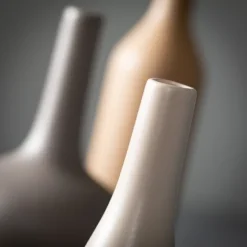 Warm Matte Ceramic Bud Vases, Set Of 3-Kirkland's Home Cheap