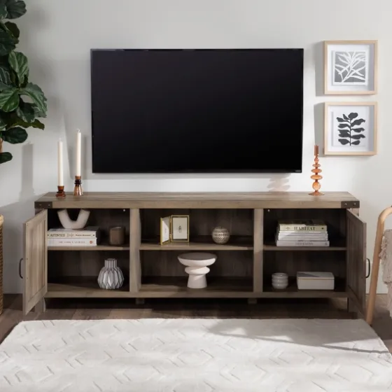 Wash Barn Door Tv Stand-Kirkland's Home Cheap