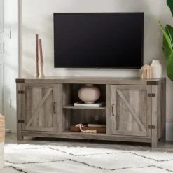 Wash Barn Doors Tv Stand-Kirkland's Home Fashion