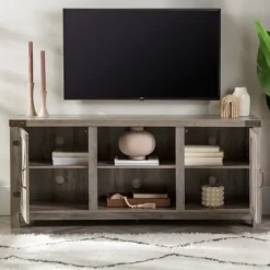 Wash Barn Doors Tv Stand-Kirkland's Home Fashion