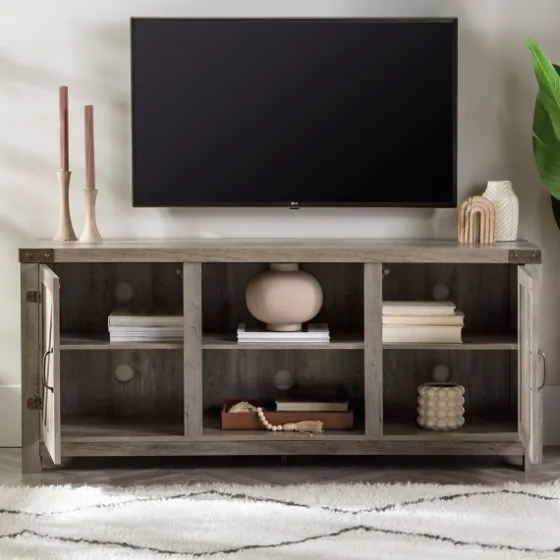 Wash Barn Doors Tv Stand-Kirkland's Home Fashion