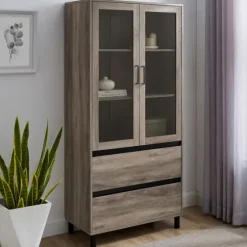 Wash Glass Door Storage Hutch-Kirkland's Home Hot