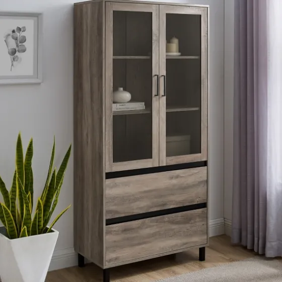 Wash Glass Door Storage Hutch-Kirkland's Home Hot