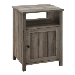 Wash Grooved Door Side Table-Kirkland's Home Sale