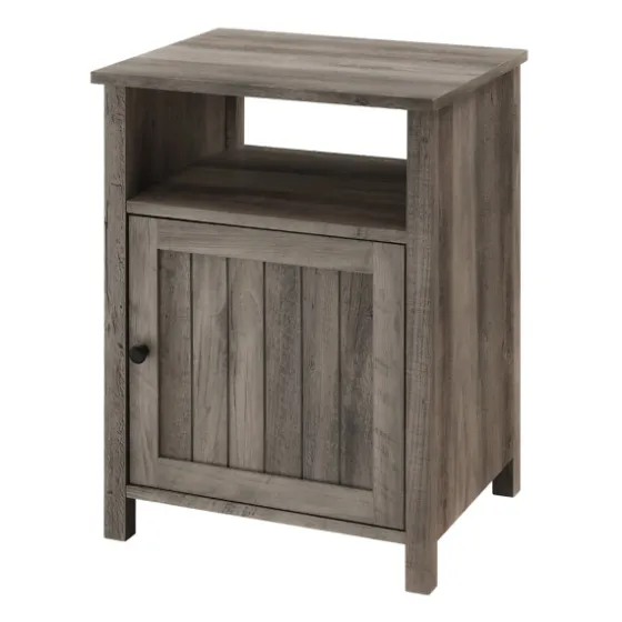 Wash Grooved Door Side Table-Kirkland's Home Sale