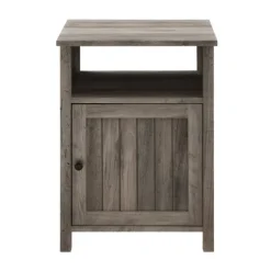 Wash Grooved Door Side Table-Kirkland's Home Sale