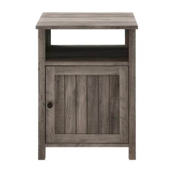 Wash Grooved Door Side Table-Kirkland's Home Sale