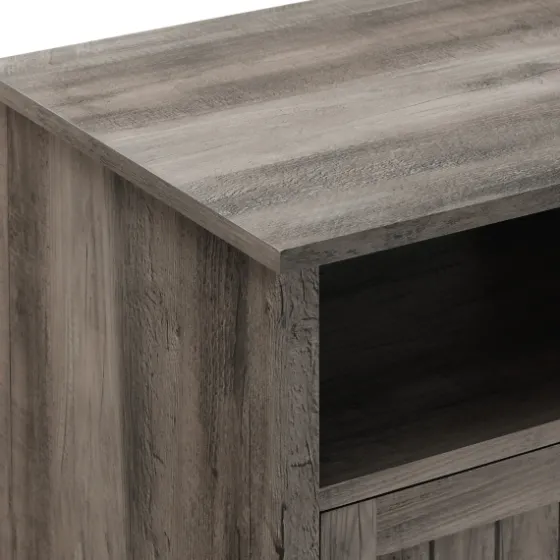 Wash Grooved Door Side Table-Kirkland's Home Sale