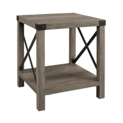 Wash Industrial X-Frame Accent Table-Kirkland's Home Flash Sale