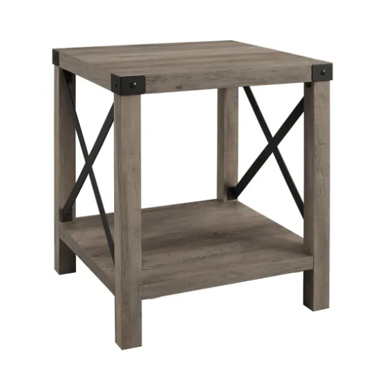 Wash Industrial X-Frame Accent Table-Kirkland's Home Flash Sale