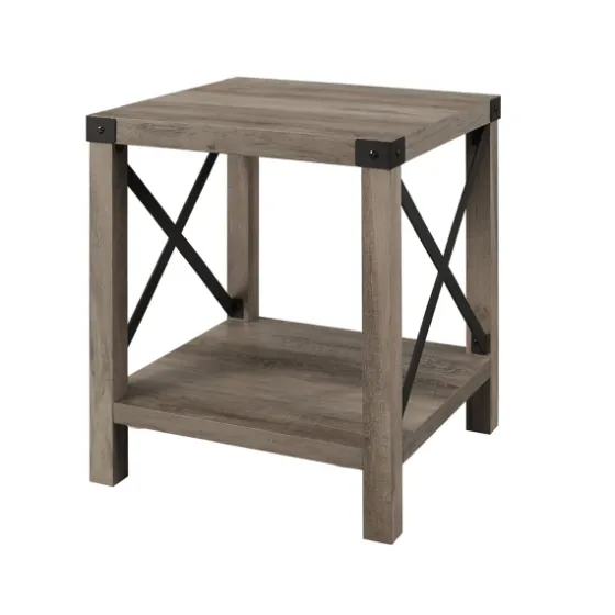 Wash Industrial X-Frame Accent Table-Kirkland's Home Flash Sale