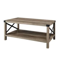 Wash Industrial X-Frame Coffee Table-Kirkland's Home Flash Sale