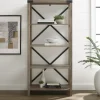 Wash Metal X Frame Back Bookshelf-Kirkland's Home Cheap