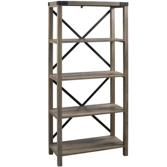 Wash Metal X Frame Back Bookshelf-Kirkland's Home Cheap