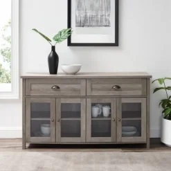 Wash Rustic Glass Front Sideboard-Kirkland's Home New