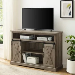Wash Sliding Barn Door Highboy Tv Stand-Kirkland's Home Outlet