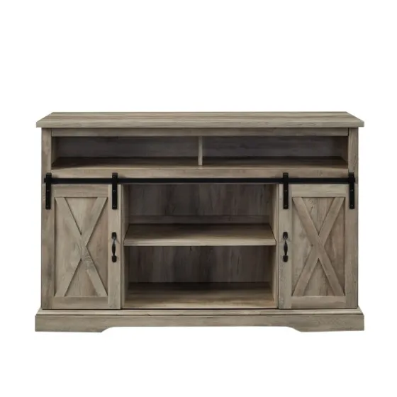Wash Sliding Barn Door Highboy Tv Stand-Kirkland's Home Outlet