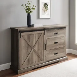 Wash Sliding Barn Door Sideboard-Kirkland's Home New