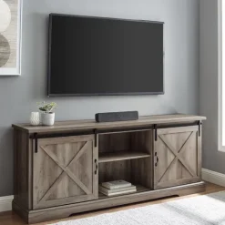Wash Sliding Barn Door Tv Stand-Kirkland's Home Store
