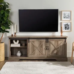 Wash Sliding Barn Door Tv Stand-Kirkland's Home Store