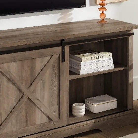 Wash Sliding Barn Door Tv Stand-Kirkland's Home Store