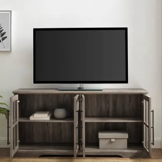 Wash Window 4-Door Tv Stand-Kirkland's Home Sale