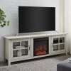 Wash Windowpane Fireplace Cabinet-Kirkland's Home Online