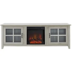 Wash Windowpane Fireplace Cabinet-Kirkland's Home Online