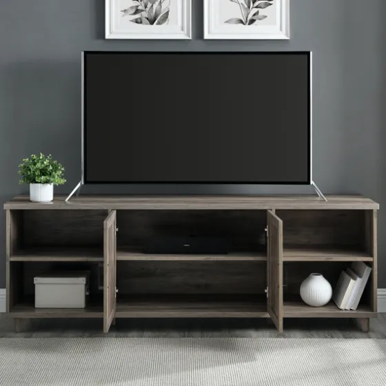 Wash Wood Helix Open Shelf Tv Stand-Kirkland's Home Discount