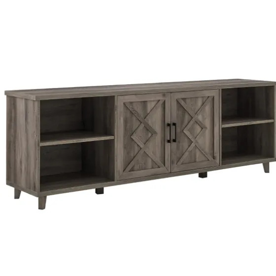 Wash Wood Helix Open Shelf Tv Stand-Kirkland's Home Discount