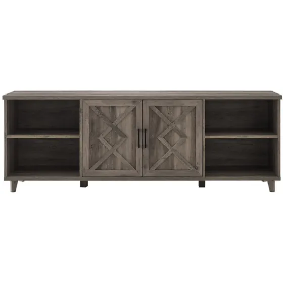 Wash Wood Helix Open Shelf Tv Stand-Kirkland's Home Discount