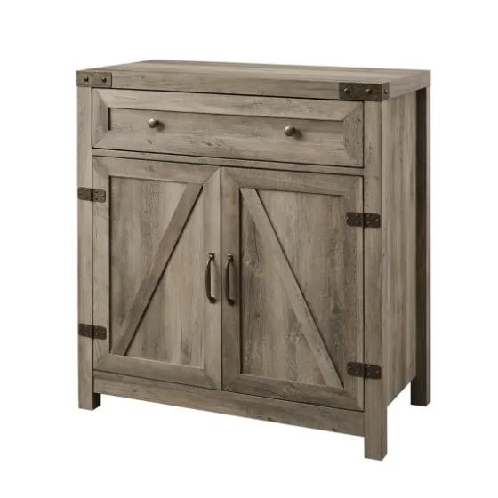 Wash Wooden And Metal Barn Door Cabinet-Kirkland's Home Best Sale