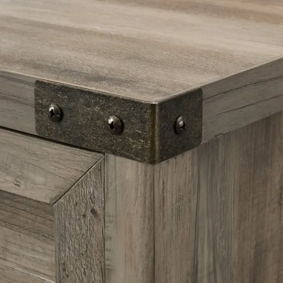 Wash Wooden And Metal Barn Door Cabinet-Kirkland's Home Best Sale