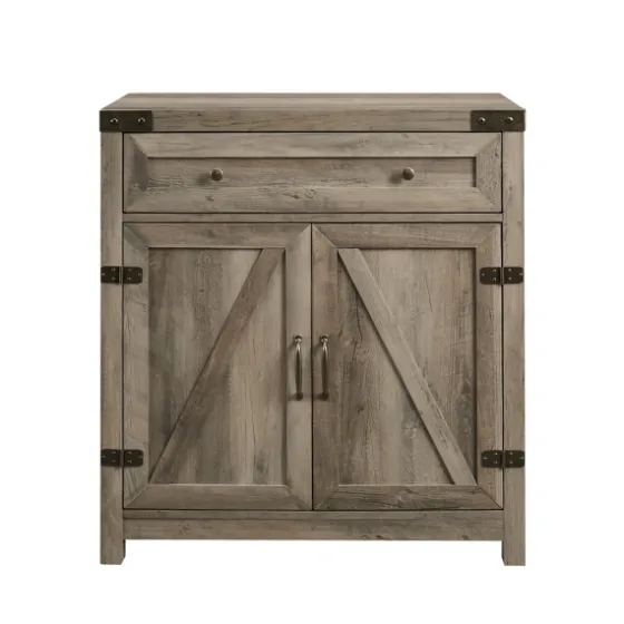 Wash Wooden And Metal Barn Door Cabinet-Kirkland's Home Best Sale