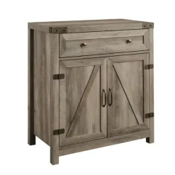 Wash Wooden And Metal Barn Door Cabinet-Kirkland's Home Best Sale
