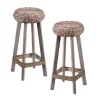 Wash Woven Hyacinth Bar Stools, Set Of 2-Kirkland's Home Best