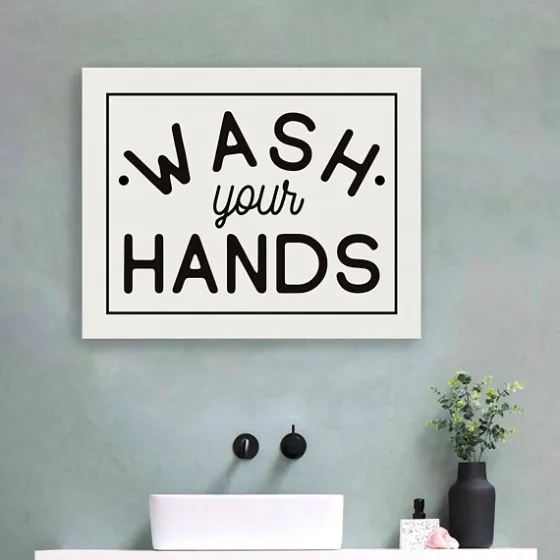 Wash Your Hands Giclee Canvas Art Print, 20X16 In.-Kirkland's Home Clearance