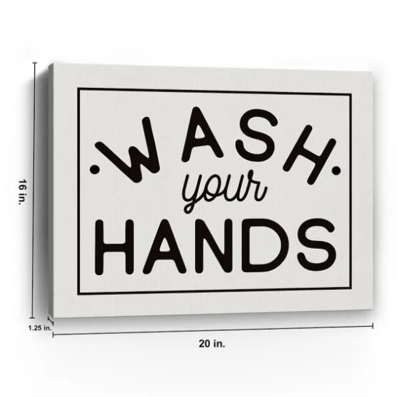 Wash Your Hands Giclee Canvas Art Print, 20X16 In.-Kirkland's Home Clearance