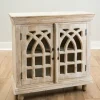 Washed Arched Wooden Cabinet-Kirkland's Home Shop