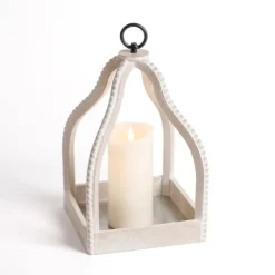 Washed Beaded Open Lantern, 14 In.-Kirkland's Home Cheap