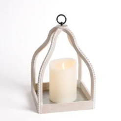 Washed Beaded Open Lantern, 16 In.-Kirkland's Home Hot