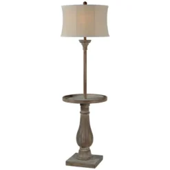 Washed Driftwood Floor Lamp With Tray Table-Kirkland's Home Hot